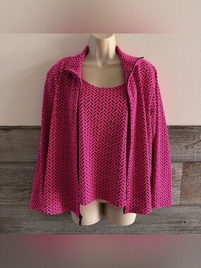 Andria Lieu Signatures XL Textured Jacket Tank 2 Piece Set Made USA (U1)